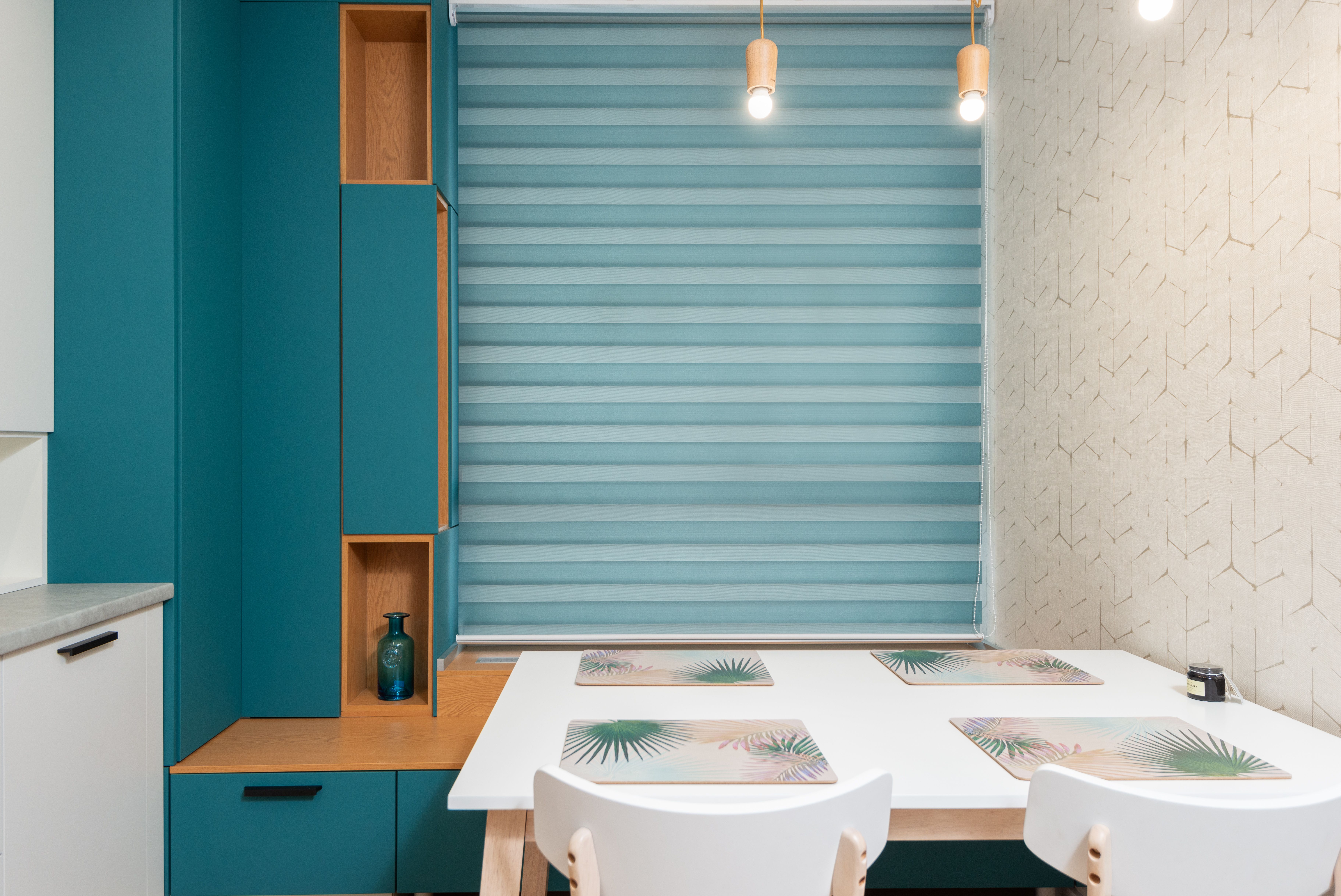 Modern window blinds in a stylish interior