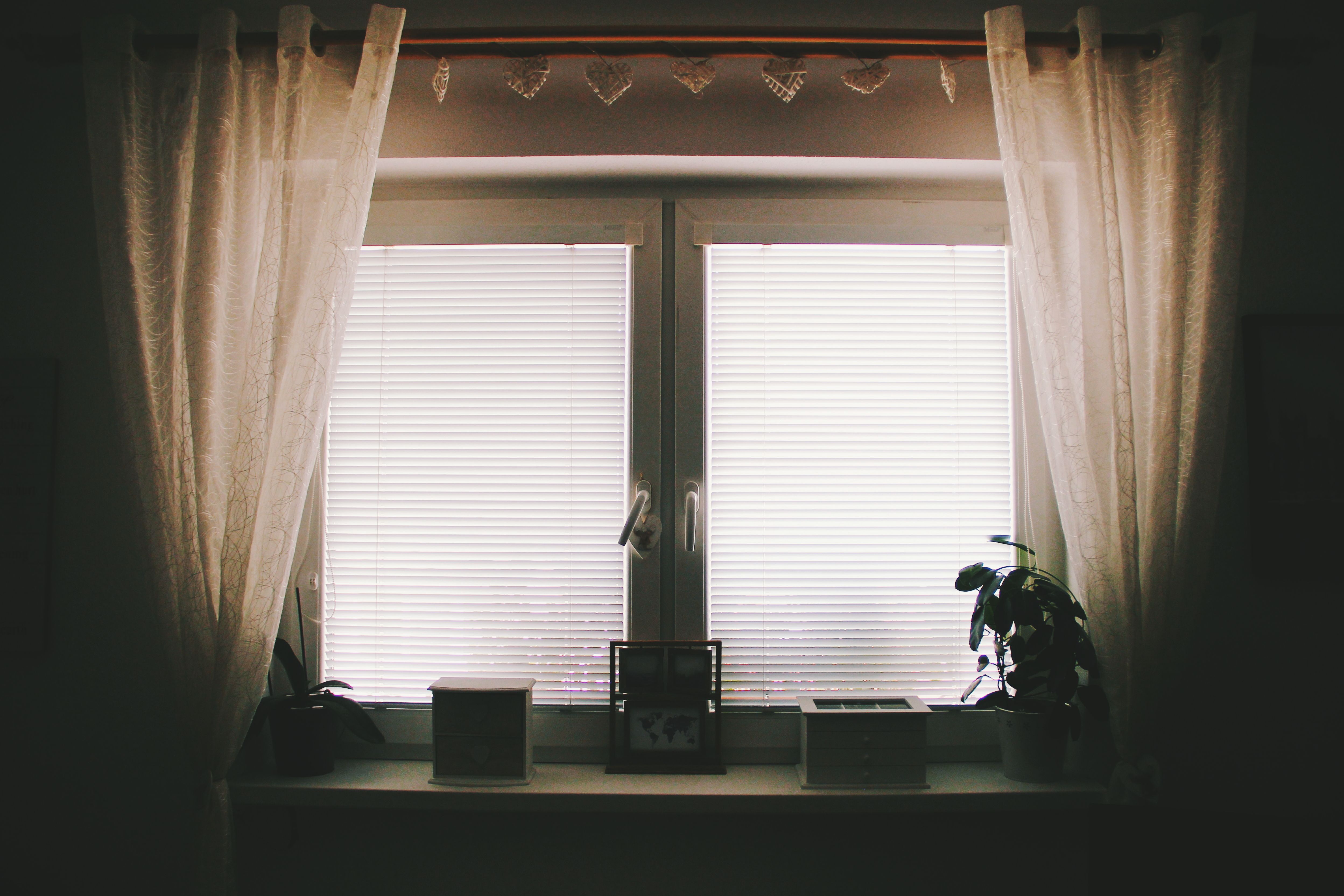 Beautiful window shades in modern home